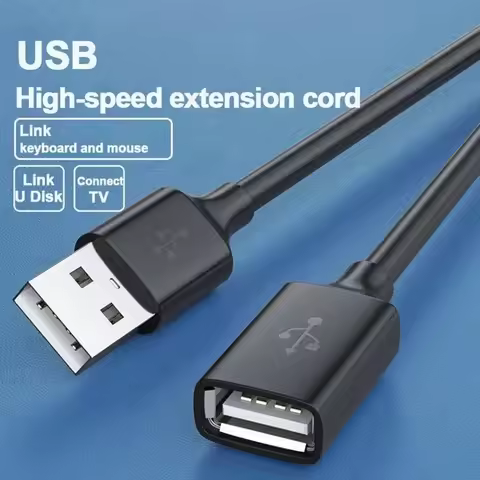 USB Extension Cable USB 2.0 Extension Cable Male To Female Data Cable Suitable for PC TV USB Mobile 