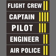 Car Sticker Locomotive CAPTAIN Pilot Engineer Unit Aviation Police Four Bars Airline Company Waterpr
