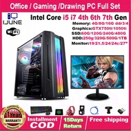 【NEW】 Desktop computer Set  Gaming PC Full Set  Core i5 4th i7 4th i5 6th i5 7th Gen  for office gaming