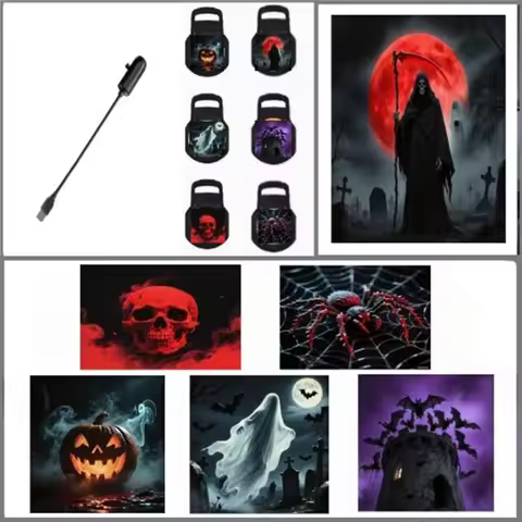 Halloween LED Night Light Projector Light Party Atmosphere Lights USB Starry Moon Project Lights Chr