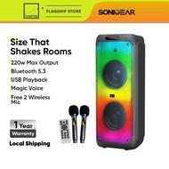 SonicGear Audiox Pro 1200 HD Bluetooth 5.3 Outdoor Event Speaker with 2 Wireless Mic