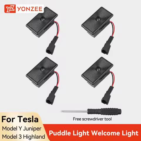 YZ for Tesla Model Y Juniper/3 highland Car Door Lights Fade-Resistant Ultra-Bright LED Car Door Wel