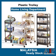 3 4 5 Tier Multifunction Storage Trolley Rack Office Shelves Home Kitchen Rack With Plastic Wheel Multifunction