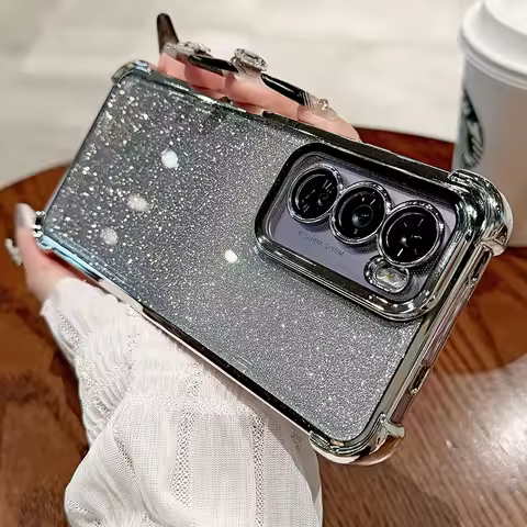 Gradient Glitter Plating Phone Case For Samsung Galaxy S25 S24 S23 S22 Ultra Plus S21 FE S25 A55 A54