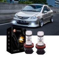 คู่ H11 H9 LED ไฟตัดหมอกหลอดไฟสีขาว6000K สำหรับ HONDA CITY 2006 2007 2008 GD6 GD8ไฟฉายติดศีรษะอุปกรณ