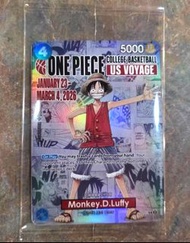 美國限定 海賊王 x 美國大學 藍球聯賽 ONE PIECE Card Game 路飛 P-055 原袋未開 全1款 藍球 路飛 CARD GAME 卡套 P055 大海賊百景 和之國 POP 對戰卡