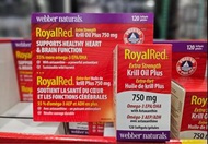 Webber Naturals 皇家紅磷蝦油加蝦青素 750 mg-  120粒軟吞噬膠囊