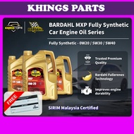 BARDAHL MXP Fully Synthetic Car Engine Oil Minyak Hitam Kereta 0W20 5W30 5W40 Perodua Proton Toyota 
