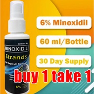 Original Minoxidil Strands 6% Minoxidil Topical Solution (60ml per bottle) Hair Grower beard Grower 