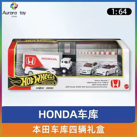 New 1/64 Hot Wheels Premium Honda Garage Series Car Honda Civic Type R NSX-R Model Collectible Toys 