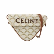 Celine Triomphe 凱旋門 牛皮 字母Logo 三角 斜背包