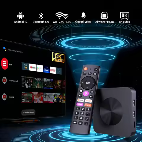 Velec New I96 Z8 Max TV Box Grace Retro and Cool CD-Pattern Design Android 12 8K 2+16GB Bluetooth 5.
