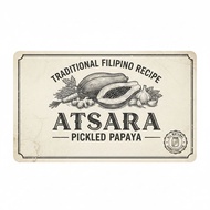 Pickled papaya atsara label sticker waterproof 50x30mm 100 pcs.