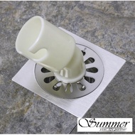 SUS304 Washing Machine 15x15CM Floor Trap Floor Grating Drain Grating With Angle Connector