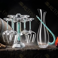 Direct Sales Light Luxury Turquoise Red Wine Glass Set Creative Burgundy Decanter Set Household Gobl