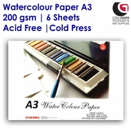 Watercolour Paper A3 200gsm | Kertas cat Air A3 200gsm