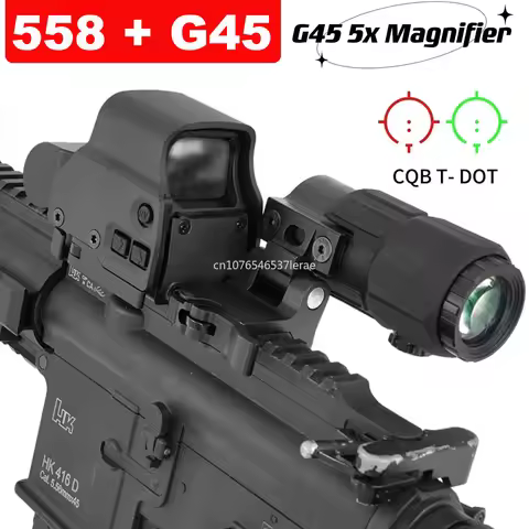 Tactical EOTECH G45 5X Magnifier Riflescope 558 553 EXPS3 Red Dot Combo Sight Rifle Scopes QD Mount 
