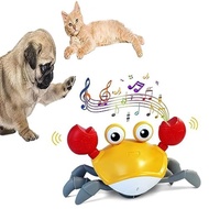 【A CUTE】 Benepaw Funny Crawling Crab Dog Toys Interactive Electric Obstacle Avoidance Sensor Sound P
