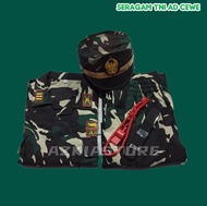 Baju Tentara Anak Laki Laki/Baju Tentara Anak Perempuan/Baju Seragam TNI AD Satu Set Lengkap/Kostum 