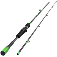 Sougayilang Green Fishing Rod 2 Section Lure Fishing Rod Gradient Green Handle 6 Feet 7 Feet Spinnin
