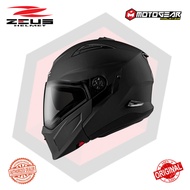 ZEUS ZS-613H MATT BLACK (WITH SMOKE VISOR)