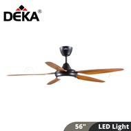 DEKA DDC21L LED 56 DECORATIVE CEILING FAN 6 SPEED DC MOTOR 3C LED LIGHT WITH REMOTE CONTROL WALNUT / Deka Ceiling Fan (