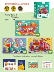 Đồ Chơi Xếp Hình 7 cấp độ Mideer puzzles Level Up 4 Dinosaur Đồ chơi phát triển cho bé