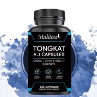 Mulittea Tongkat Ali Extract 1200mg Capsules Supports Energy & Exercise Endurance & Muscle Mass & He