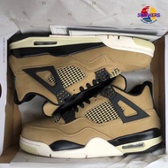 Genuine Air Jordan 4 Mushroom Aj4 Milk Tea Color 4th Generation Women's Shoes Aq9129-200 Casual Shoe