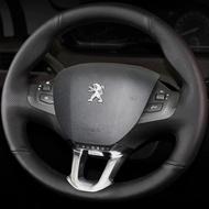 Car Steering Wheel Cover For Peugeot 208 Peugeot 2008 Hand Stitch Diy PU Micro Microfiber Leather Ca