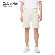 CALVIN KLEIN กางเกงขาสั้นผู้ชาย Logo Terry Sweat Shorts ทรง Regular รุ่น 40HM233 CKS - สีครีม