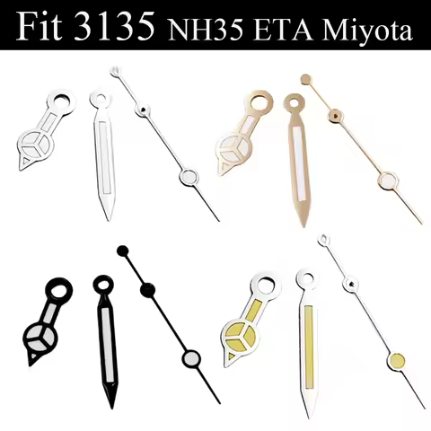 3135 Watch Hands Green Luminous Fit 3135 NH35 NH36 ETA2824 2836 Miyota 8215 8205 821A Mingzhu DG2813