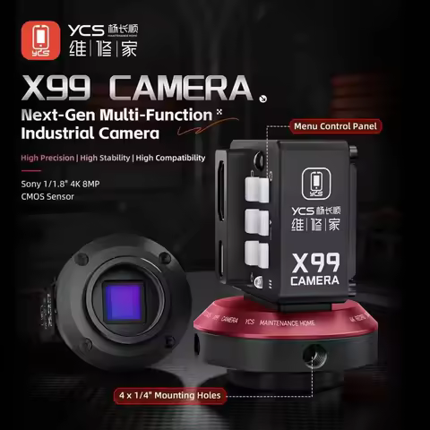 YCS X99 4K Industrial Microscope Camera Tool 8MP CMOS HDMI USB Output TF Card Storage For Mobile Pho