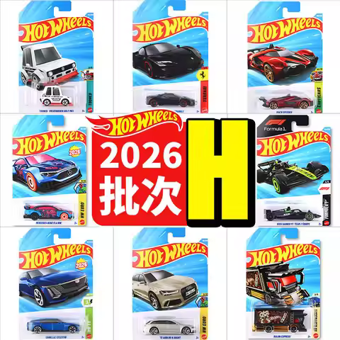 2026H Hot Wheels Car Boys Toys 1/64 Diecast Ferrari Sf90 Audi Rs6 Volkswagen Lotus Ford Escort Cadil