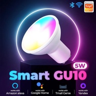 SMATRUL Lampu LED Pintar Wifi GU10 RGBCW 5W Dimmable Lamps Smart Life Remote control Work with Alexa