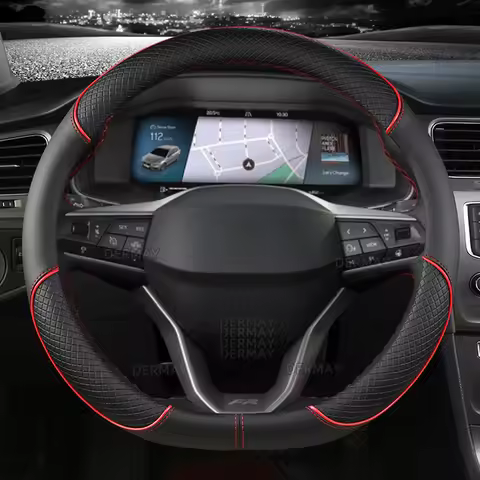 for Seat Leon MK1 MK2 MK3 MK4 1999~2020 1M 1P 5F KL1 KL8 5F FR Car Steering Wheel Cover PU Leather N