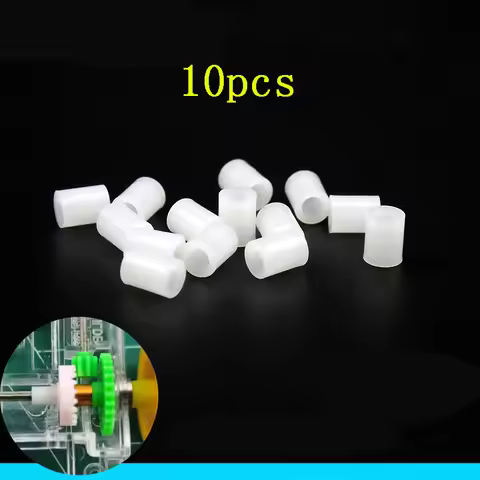 10Pcs Homemade Motor Gear Resistance Tube White Plastic Limit Spacer 89836 Accessories for Tamiya Mi