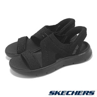 Skechers 涼鞋 Go Walk Flex Sandal Slip-Ins 女鞋 黑 針織 套入式 涼拖鞋 141482BBK