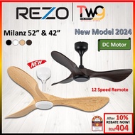 [FAST SHIPPING] REZO DC Motor Ceiling Fan With Remote (52 Inch / 42 Inch) Milanz 52 & Milanz 42