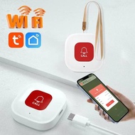 Tuya WiFi Smart SOS Call Button Wireless Caregiver Pager Phone Alert Transmitter Emergency Call Butt