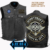 AV46 Rompi Bikers Patch logo Scooterist patch bordir club motor