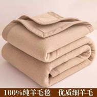 High-End Wool Blanket 100 Pure Wool Small Blanket Sofa Blanket Fleece Extra Thick Blanket Nap Blanke