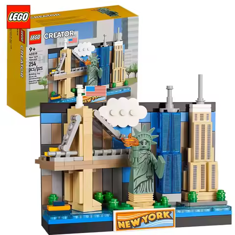 LEGO Building Blocks LG-40519 New York Postcard Building Blocks Table Children's Puzzle Toys Birthda