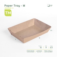 Paper Tray M | 15x9x3.5 | Dine Paper Plate in | Food Packaging | Waterproof Lamination | 290gsm thic