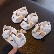 Baby Shoes Summer Toe-Covered Sandals Male Female Baby Cotton Cartoon Soft-Soled Cloth Shoes 6-8-12 