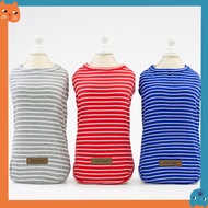 5 Color Pet Clothing Dog Clothing New Teddy Dog Pet Clothing Cat and Dog Casual Stripe Tank Top Dog 