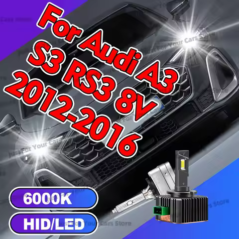 2x White Xenon HID/LED Headlight Bulbs D3S 6000K For Audi A3 S3 RS3 8V 2012-2016 A3 Sportback (8VA, 