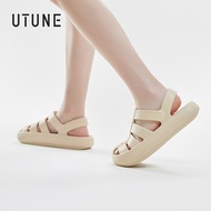 UTUNE Roman Sandals for Women Outdoor Beach Shoes Summer Thick Cushion Breathable Non-slip Platform 