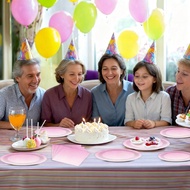 10/20/30pcs,Gradient Pink Party Tableware Set With Elegant Light Pink To Soft Magenta Ombre Plates, 