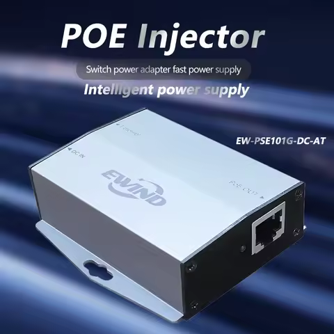 Gigabit POE Injector 10/100/1000Mbps Compatible IEEE802.3af/at/BT Single Port 18W-90W Supply Power f
